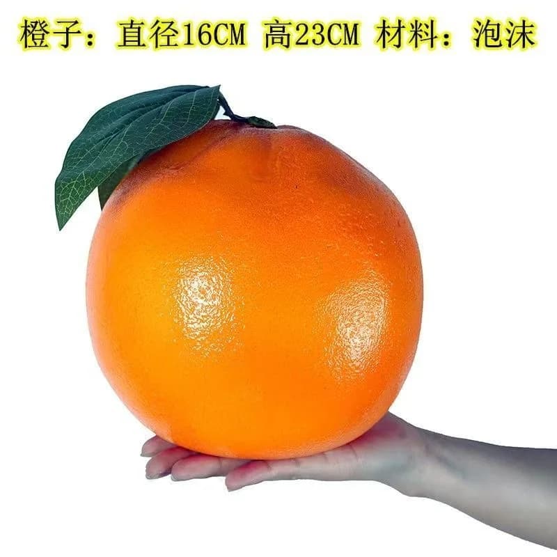 1PCS Simulated Big Orange Strawberry Ornament Model Outdoor Decoration False Foam Fruit Photography Props