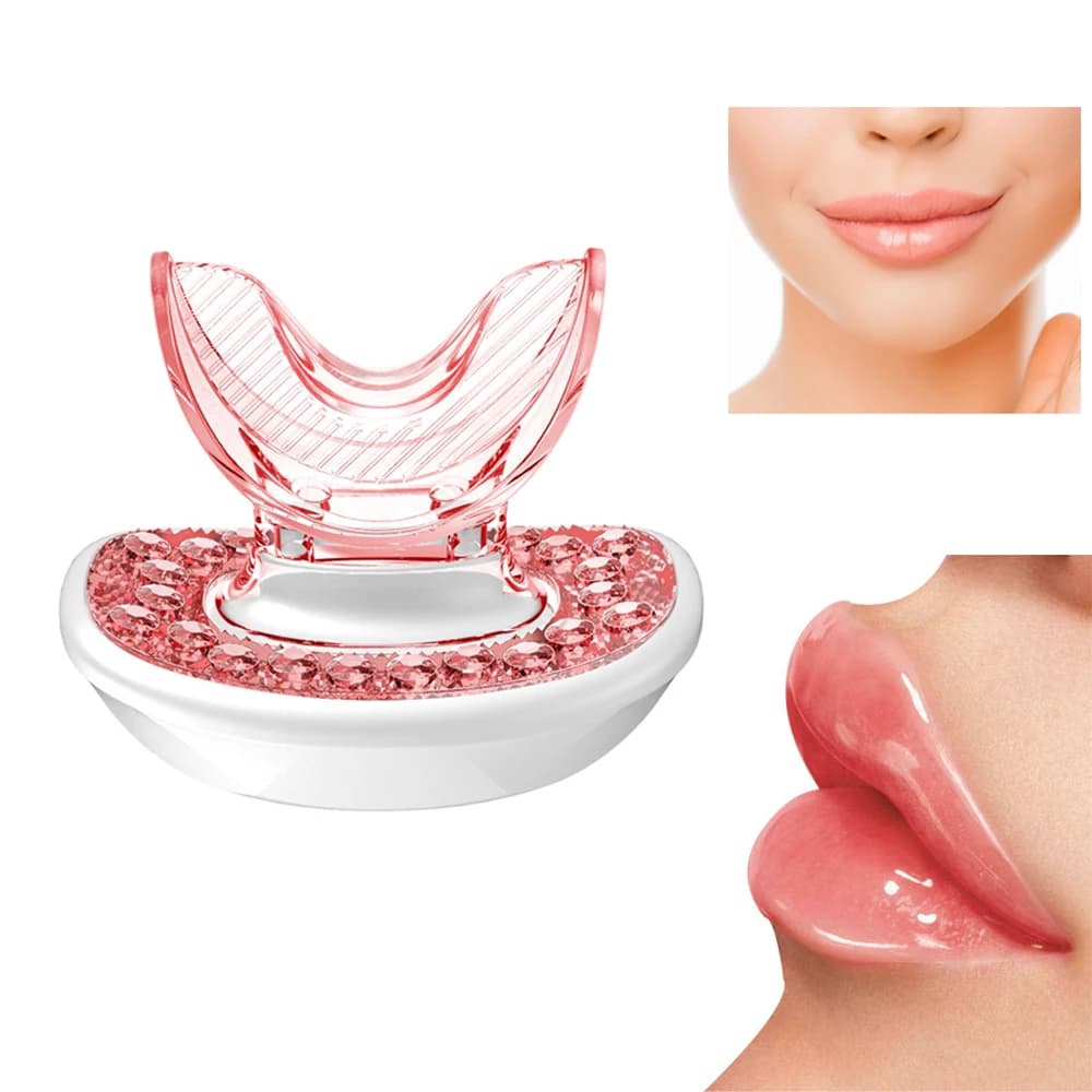 OEM/ODM Custom 2-in-1 Electric Lip Plumper Rechargeable Portable Red Light Lip Beauty & Teeth Brightening Device