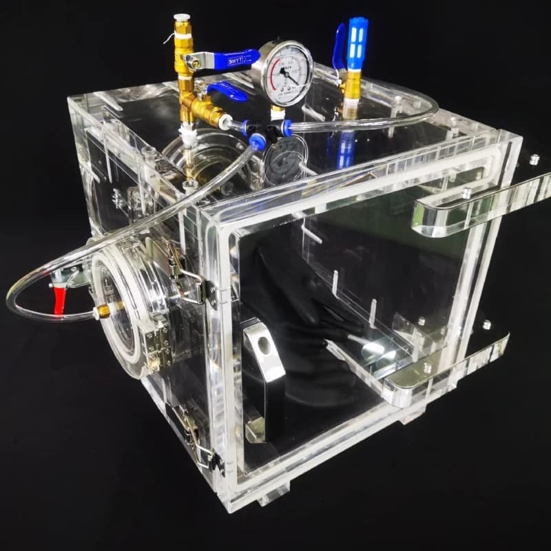 Acrylic vacuum glass box sealed operation box storage castaway sealed box vacuum defoaming test