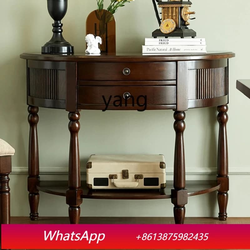 LMM all solid wood porch cabinet living room entrance door entrance table