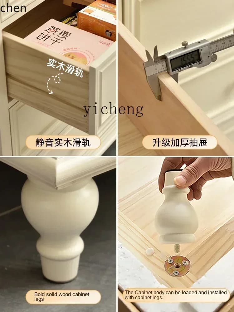 solid wood drawers, lockers, living room, bedroom, six-chest cabinet, bedside stand cabinet