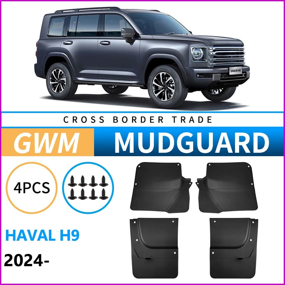 Mudflaps Mudguards Fit for Haval H9 2024 Mudguards Tire Fenders Mud Flaps Wheel Guards Accessories 4x Tyre