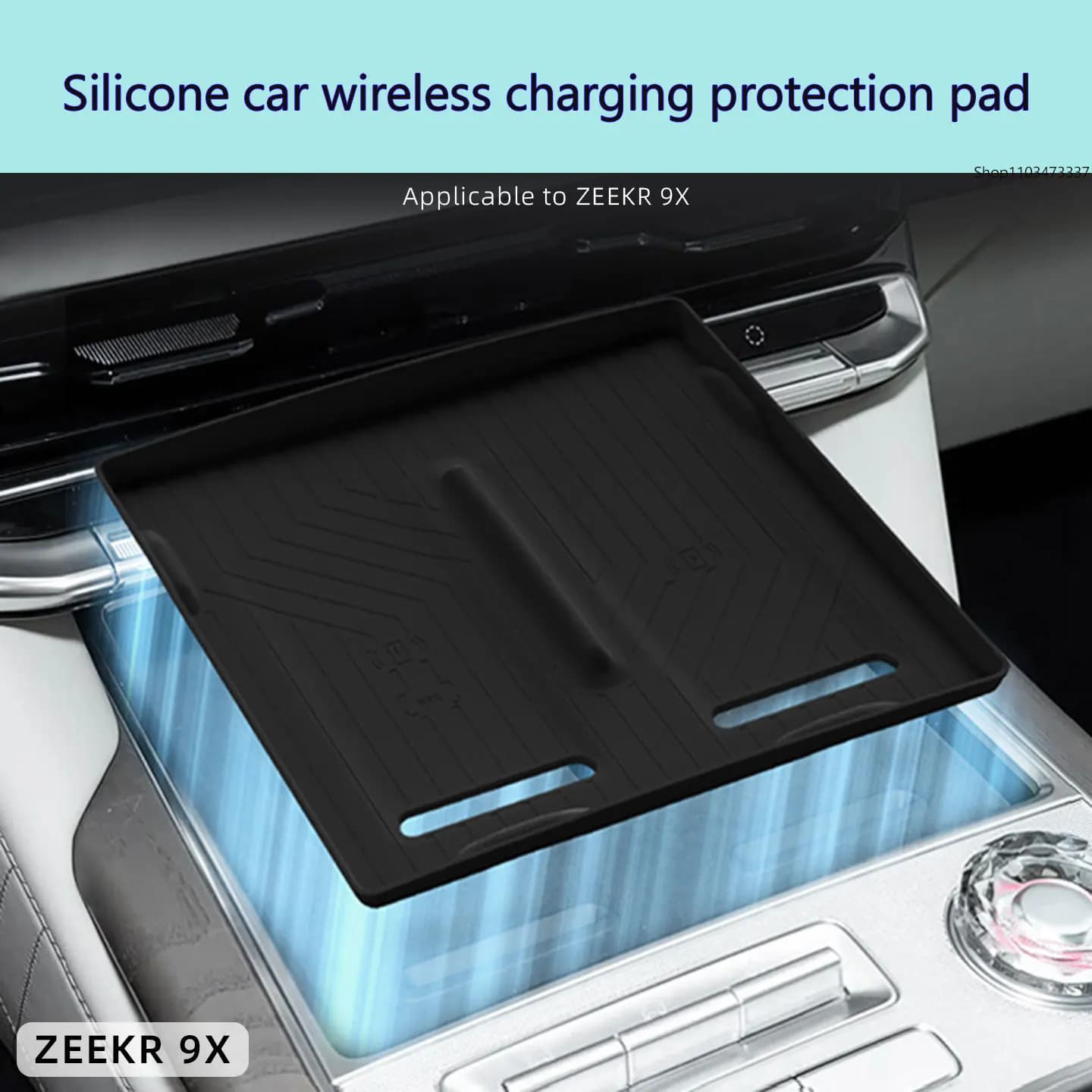 FOR ZEEKR 9X Silicone wireless charging pad, central control phone pad, anti slip modification accessories, interior decoration