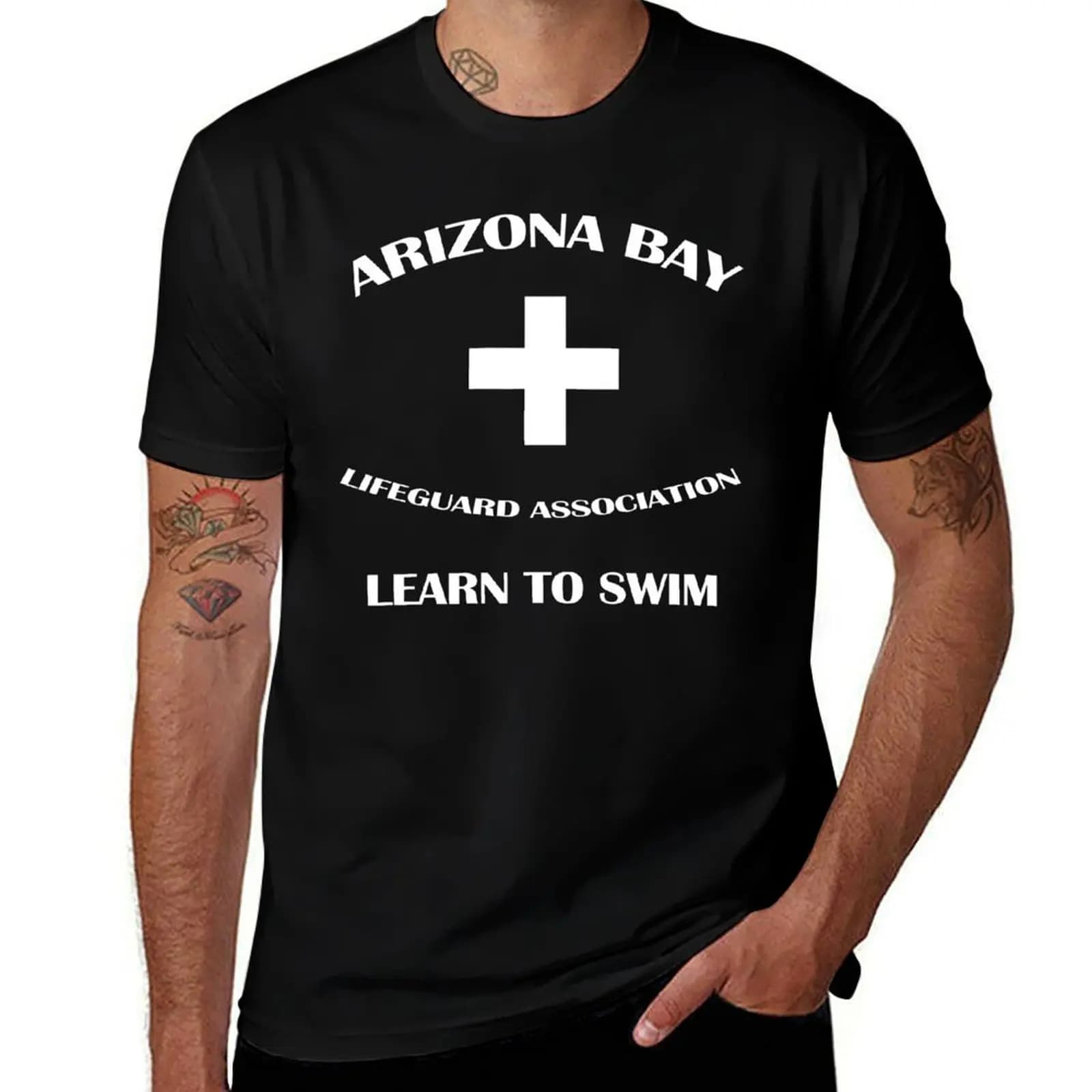 ARIZONA BAY LIFE GUARD (LEARN TO SWIM) T-Shirt Creative Graphic Tee Shirt T-Shirt