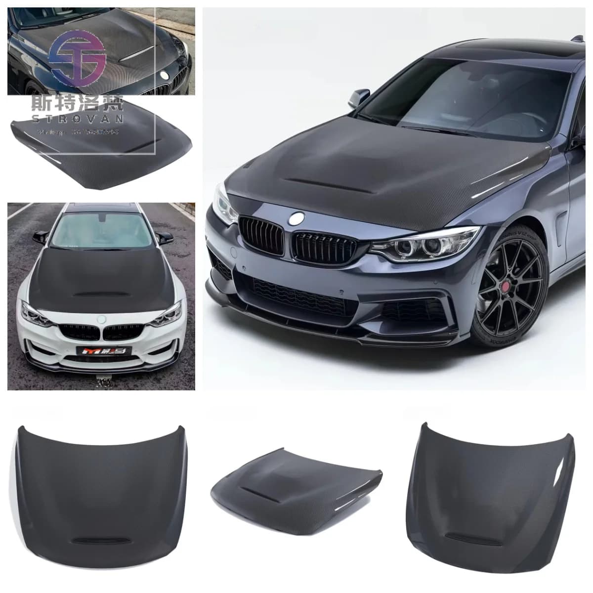 Carbon Fiber Car Engien Bonnet for 4 Series F30 F32 F33 F35 F36 335i 340i F35 Carbon Fiber Hood