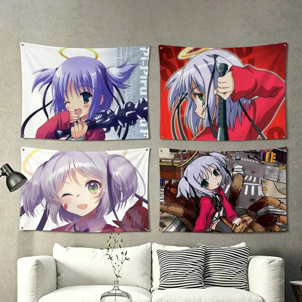 b-Bludgeoning Angel Dokuro-chan  Flags for Bedrooms Home Decor Items Outdoor Decors Garage Decoration Flaga