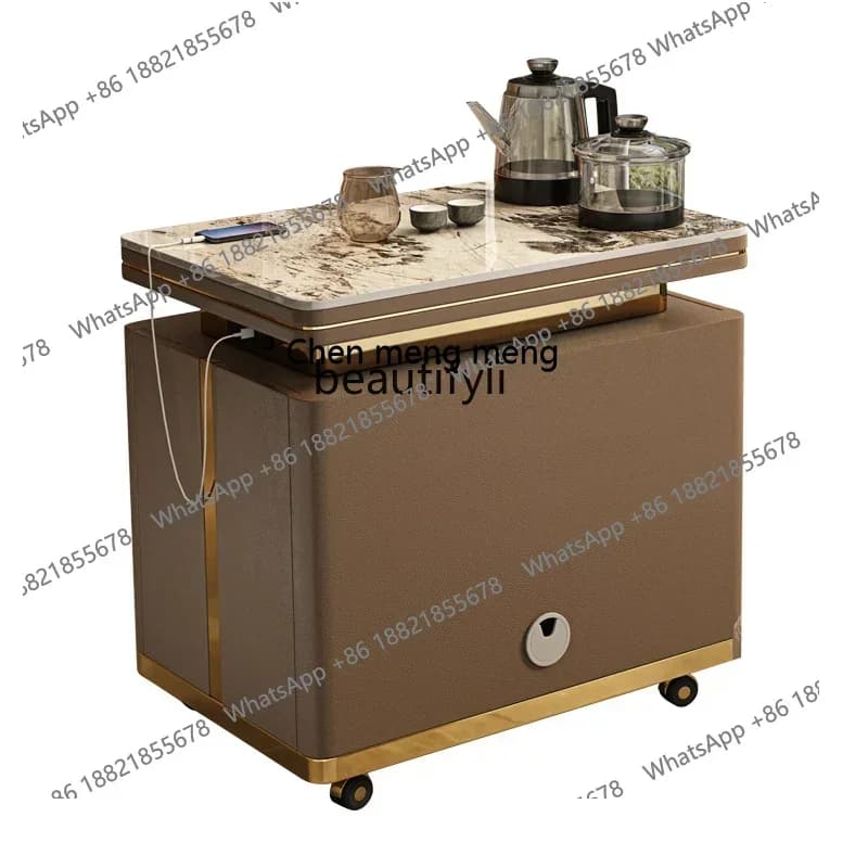 cc182RMultifunctional movable tea cart household small light luxury tea table simple modern balcony, tea table combination