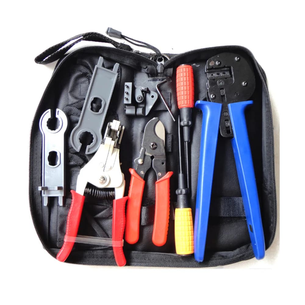 Solar Pv Crimping Tool Kits for 2.5-6.0mm2 Connectors,solar Tool Set with Crimper,Stripper,Cutter