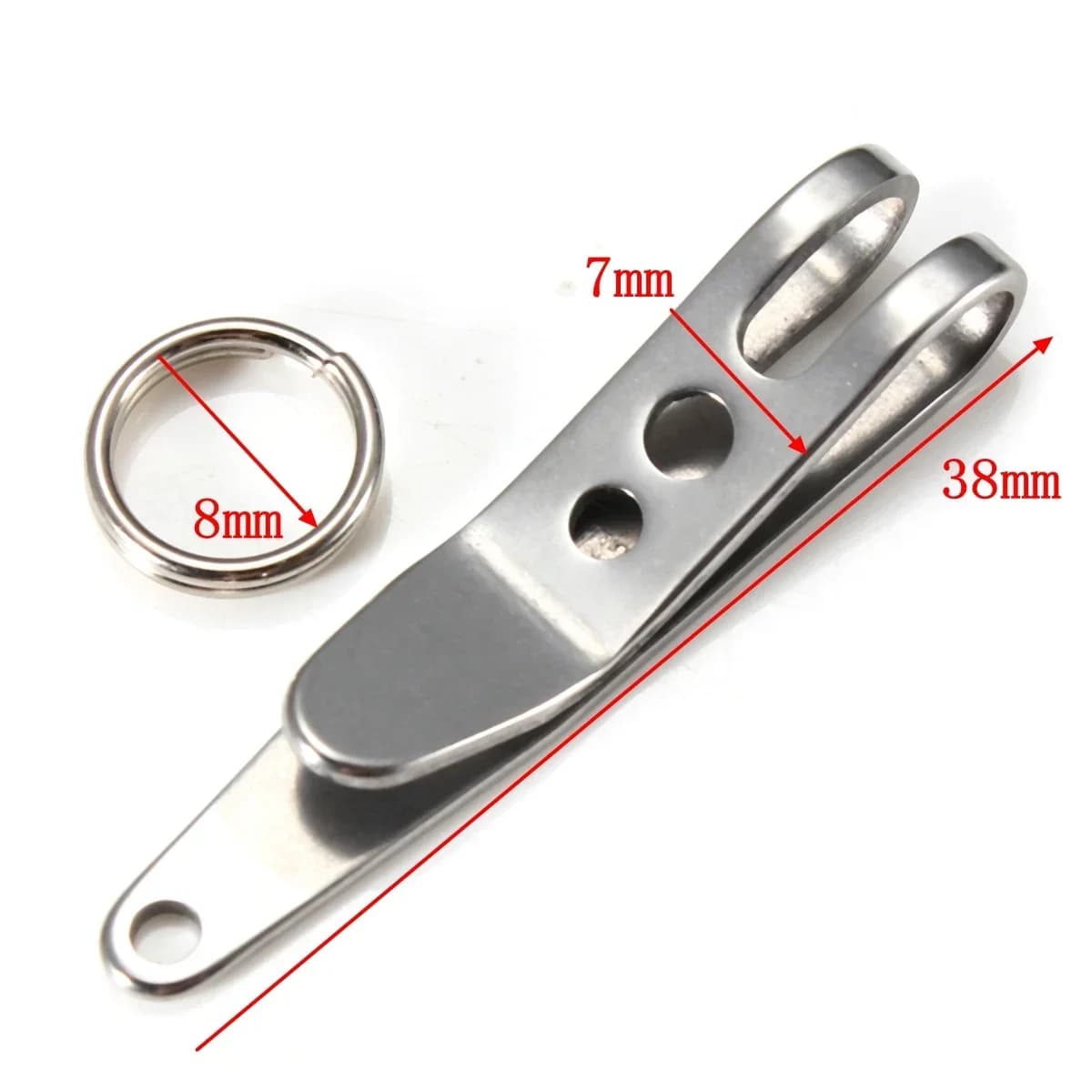 EDC Money Clip with Suspension Clip Comes with Manganese Steel Key Ring Carabiner for Outdoor Gear