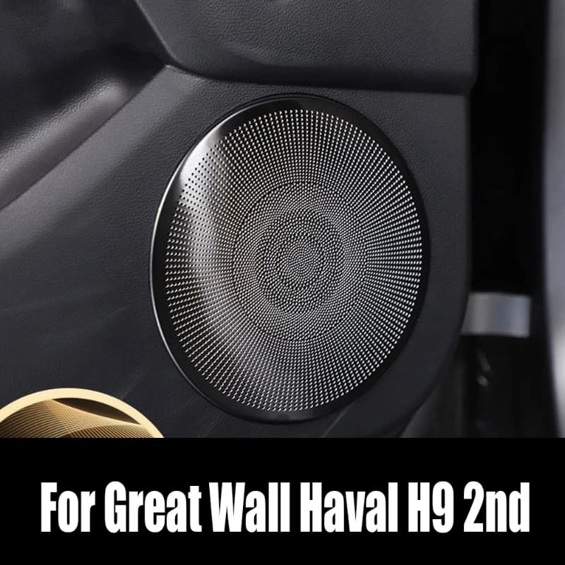 For Great Wall Haval H9 2nd 2024 2025 Interior Accessories Stainless up down Car Door Speaker Audio Loudspeaker Cover Trim