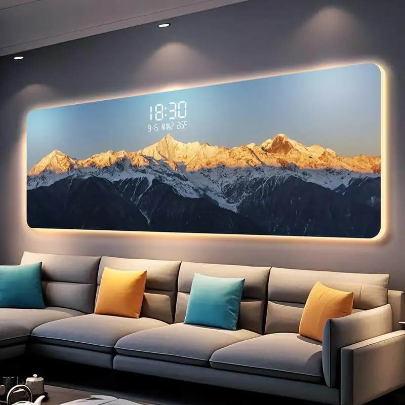 Elegant Unique Fashion Wall Clock Light Upgrade Nordic Design Digital Clock Living Room Modern Orologio Da Parete Home Decor