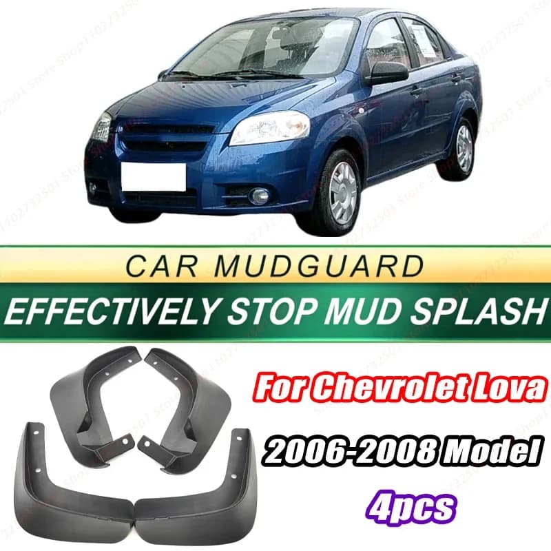 For Chevrolet Lova 2006-2008 Model 4PCS Front Rear Mud Flaps Splash Guards Fender Mudguards Auto Accessories