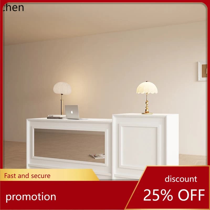 ZML Retro Front Desk Center Island Cabinet Clothing High-End Beauty Salon Cake Shop