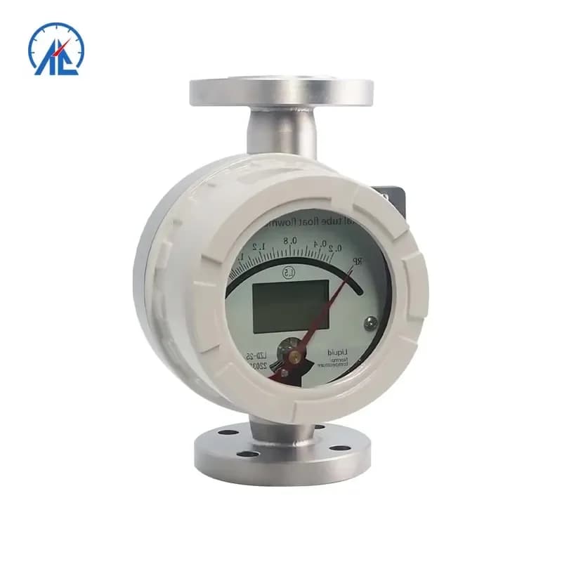 for Aice Tech RC-LZD Liquid Gas Flow Meter Variable Area Horizontal Small Stainless Steel Rotameter Flange Connection +/-1%
