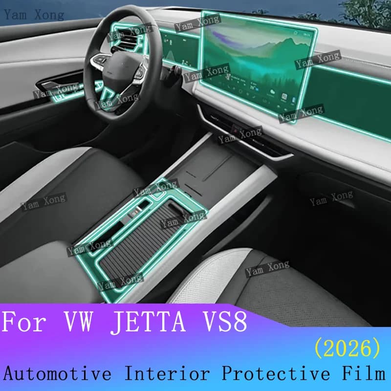 For Volkswagen JETTA VS8 interior Film suit Center Console Navigation screen Protection Gear Panel Transparent Anti-scratch Film