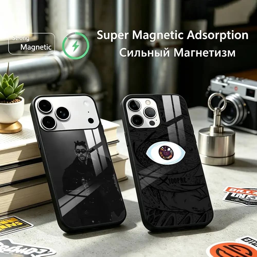Bad B-Bunny Trending Singer Phone Case For iPhone17,16,15,14,13,12 Plus,Pro Compatible with magnetic wireless charging