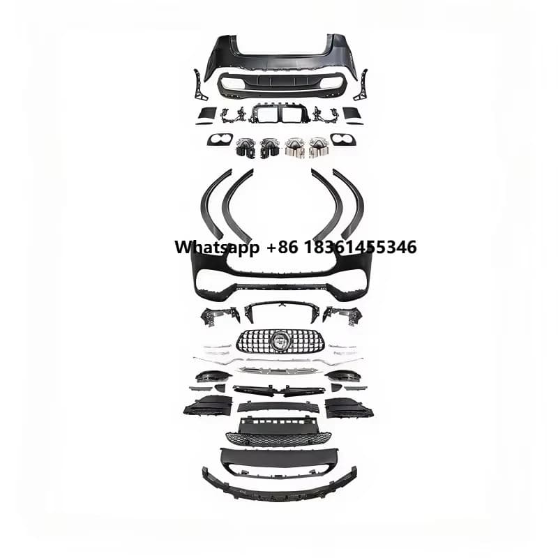 for  GLE350 GLE450 Modified  GLE53 Front Bumper Grille Wheel Arches Rear Bumper Lip and Throat