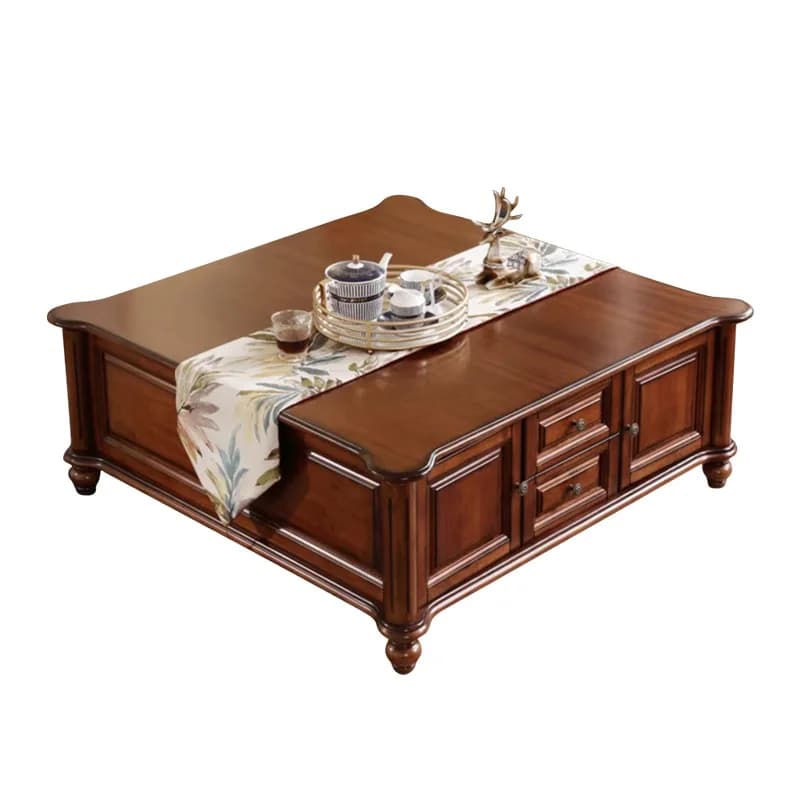 CX all solid wood coffee table square 1.2 meters large apartment living room storage tea table