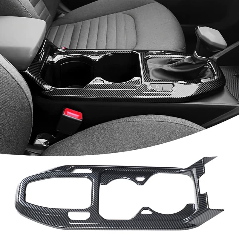 For Kia K4 2024 2025 2026 ABS Carbon Fibre Car Center Console Gear Shift Panel Frame Cover Trim Interior Accessories LHD