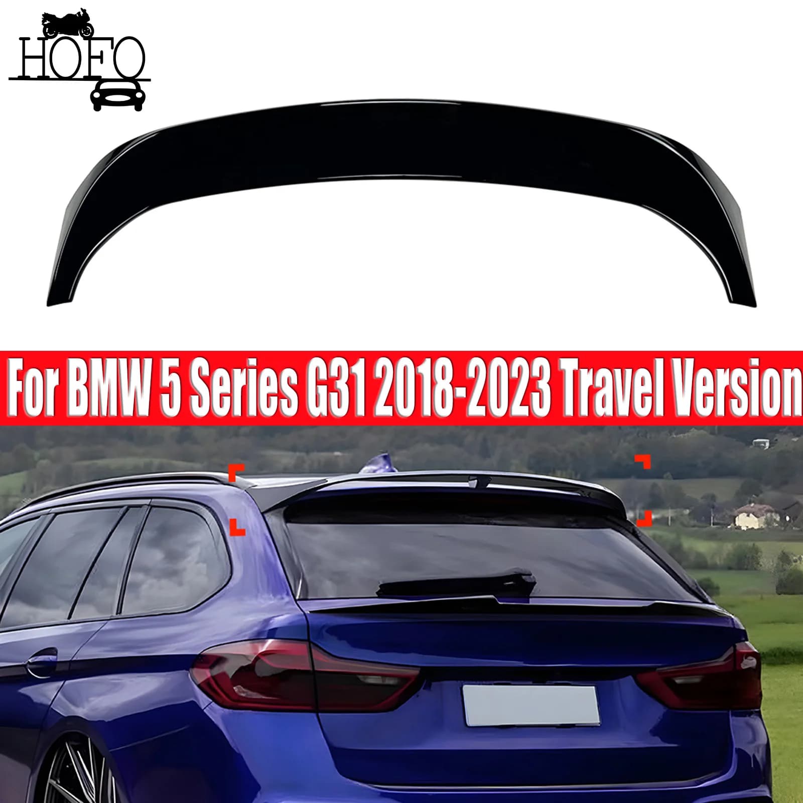 Rear Roof Spoiler Wing For BMW 5 Series G31 2018-2023 Travel Version