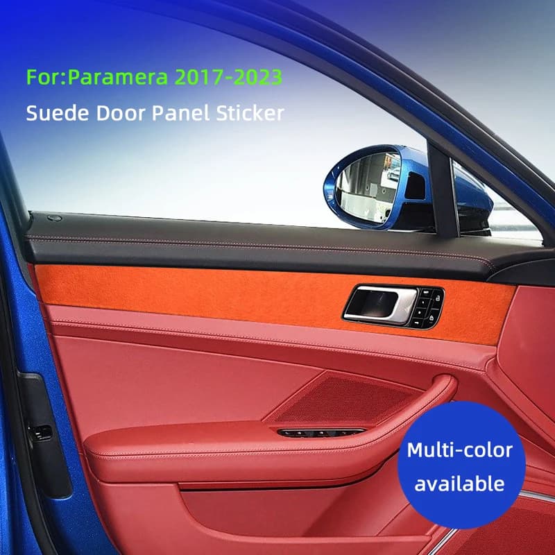 4Pcs Super Suede For Panamera 971 2018 2019 2020 2021 2022 2023 2024 Car Door Panel Stickers Modifications Accessories
