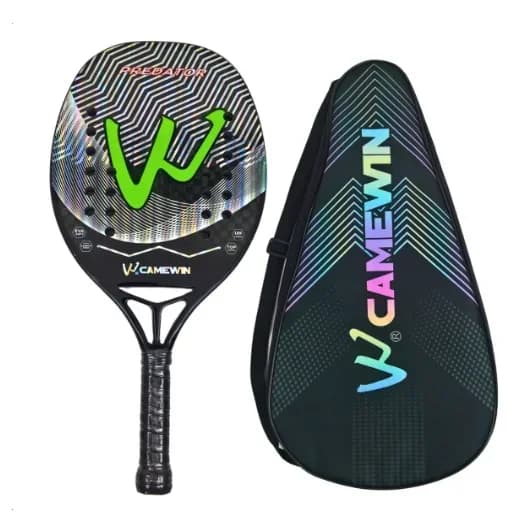 Optimized Design BolaAzul, Beach Tennis Racket Camewin Predator 12K Carbon + Giveaways