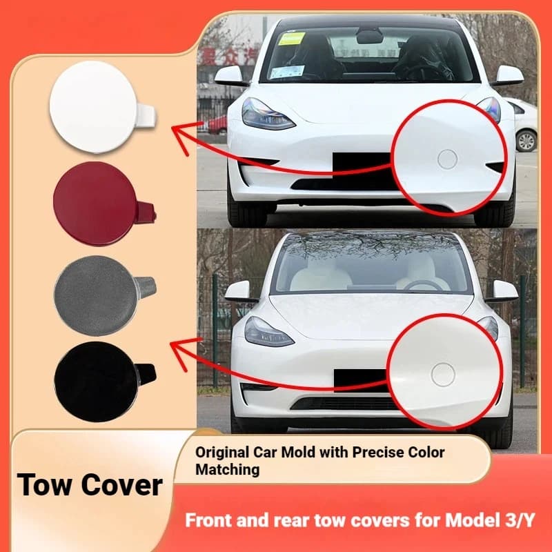 Fits Tesla Model 3/y front and rear trailer covers, front bars, trailer hook covers, front and rear bumpers, and traction covers