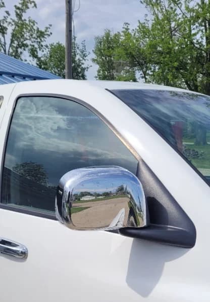 Premium Grade Pair Ultra Chrome Plated Door Mirror Cover for 2002-2008 Dodge Ram All cab Model