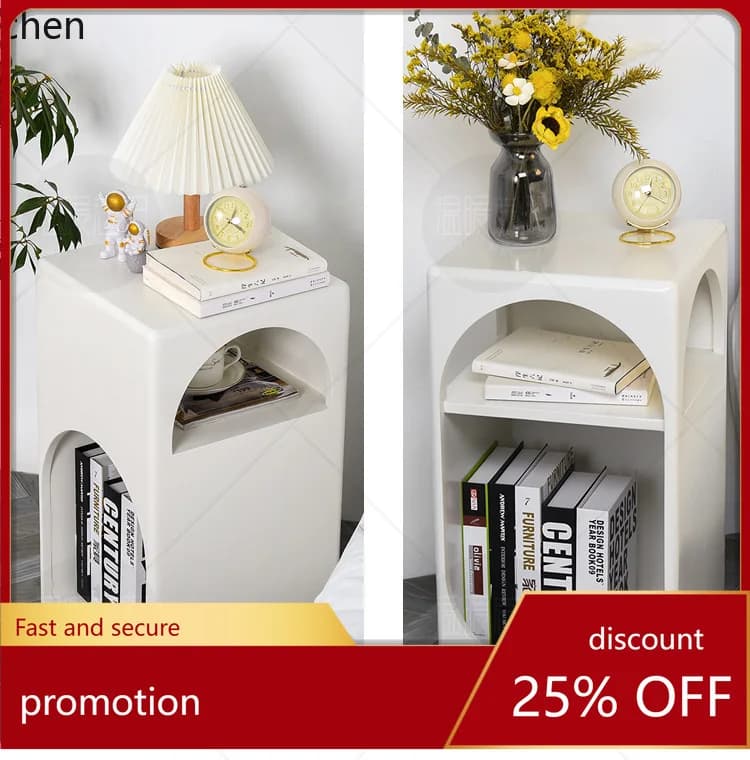 HXL Bedside Table White Cabinet Narrow Simple Bedside Cabinet