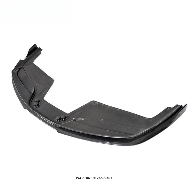 Vorstein Style  Plain Weave Dry Carbon Fiber Front Lip forFerrari 488 GTB and Spider 2015-2018