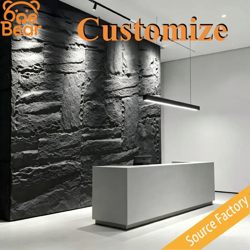 Peel & Stick 3D Faux Rock Texture Wallpaper Industrial Cement Self Adhesive Feature Wall for Bedroom Living Room Home Wall Decor