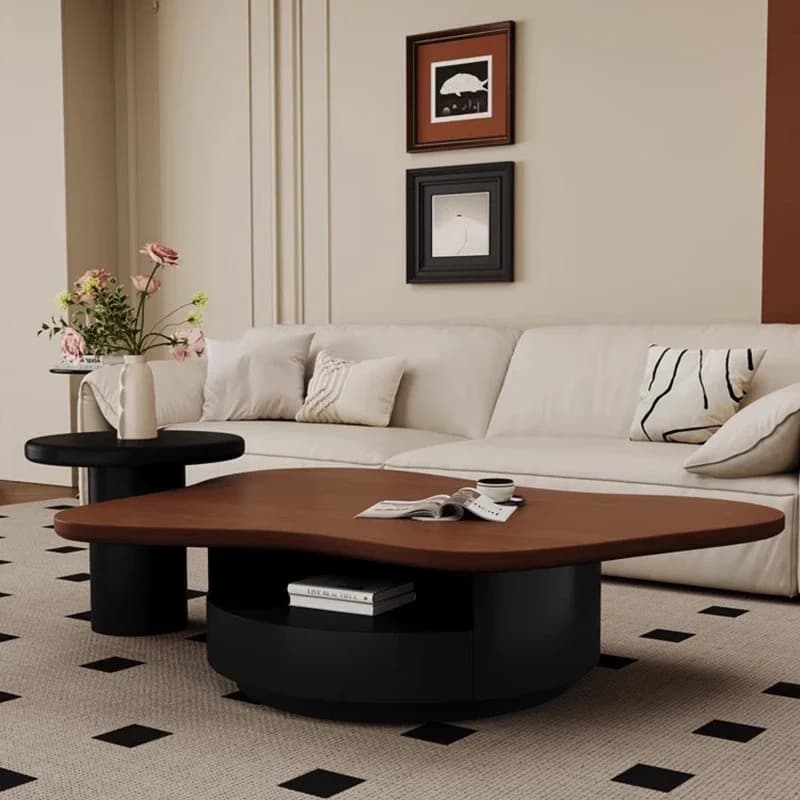 Designer Nordic Coffee Table Minimalist Drawers Aesthetic Decoration Coffee Table Modern Wood Mesa Auxiliar Salon Furniture