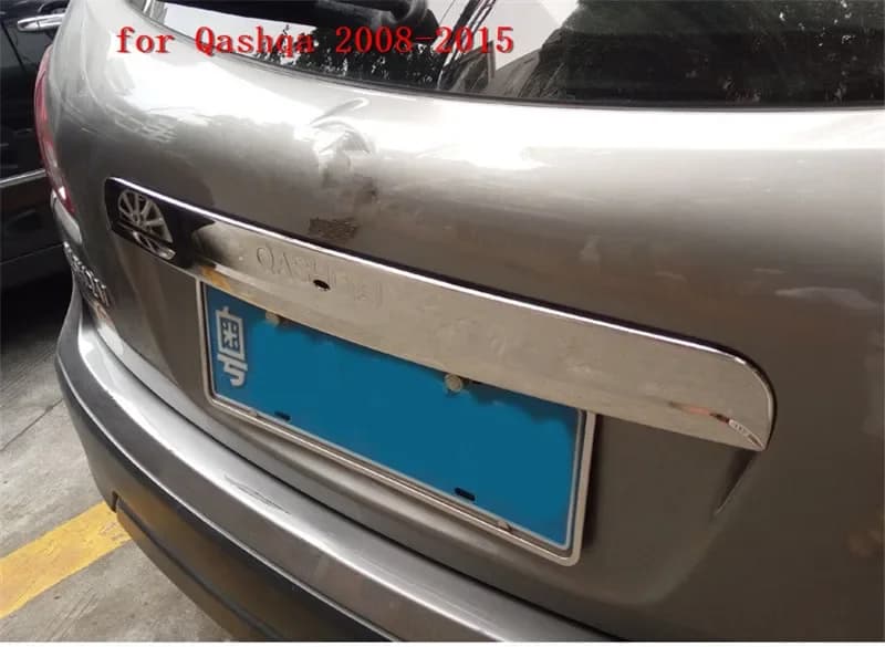 stainless steel Rear Trunk Lid Trim Cover trim for Nissan Qashqai J10 2007-2015 Car Styling Sticker