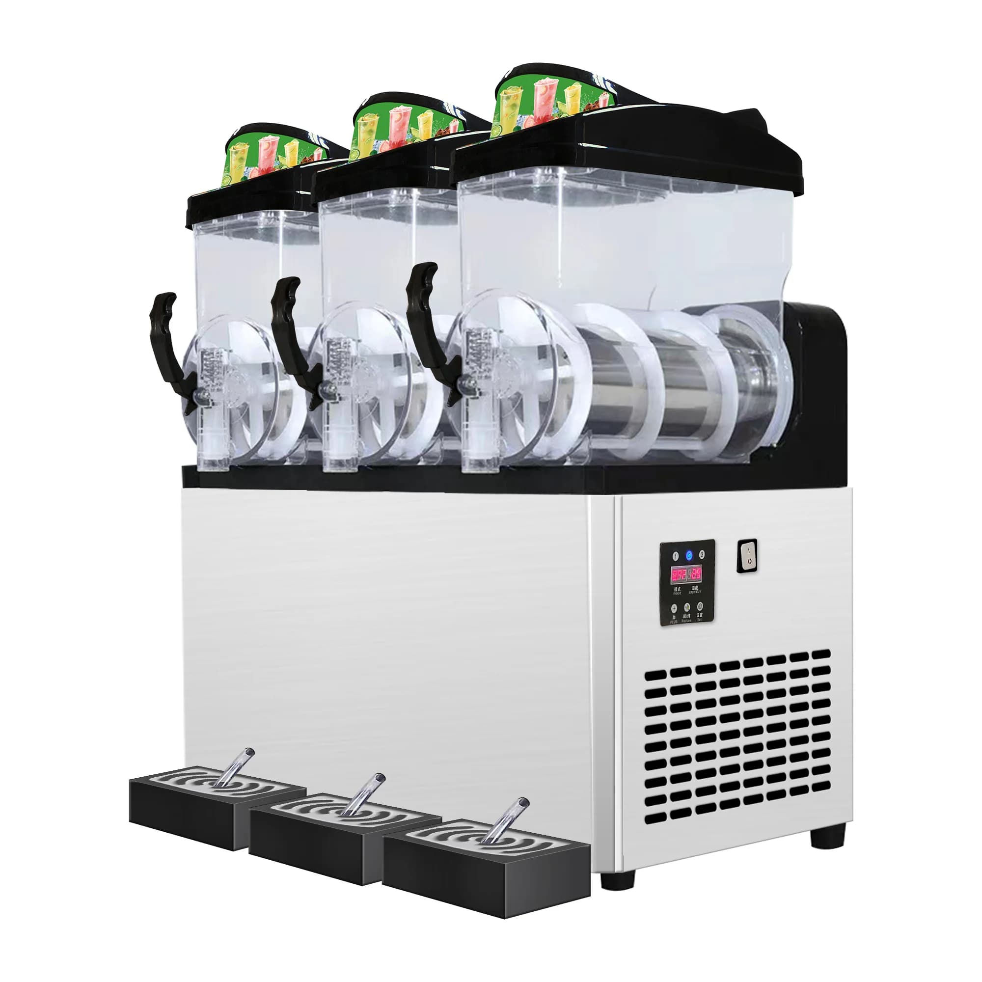 Hot Selling Commercial Smoothie Maker Single Double Triple Tanks Electric 220/110V High Power Slush Machine for Restaurant Use