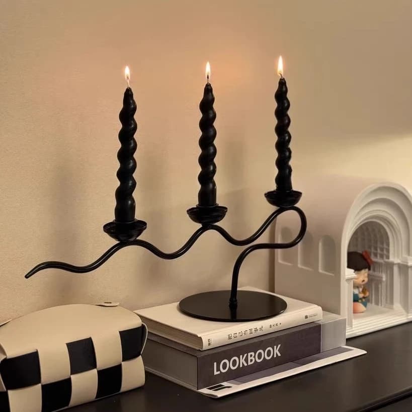 Minimalist Home Decor Candelabra Inspired Entryway Table Centerpiece Elegant Dining Table Decor for Living Room Candle Holder