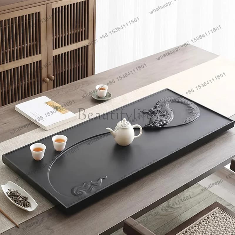 Best Sellers Office Marble Tea Tray Chinese Table Office Valet Tea Tray Pot Plate Luxury Trinket Irregular Hospitality Bandejas