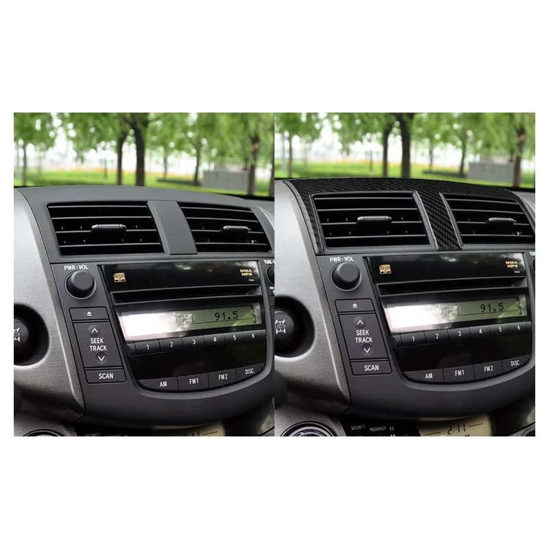 For 06-13 Toyota Old RAV4 Central Control Air Outlet Panel Interior Modification Accessories Real Carbon Fiber
