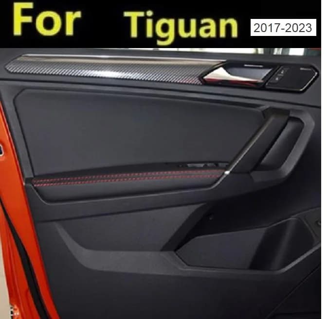 For Volkswagen Tiguan L 2017 2018 2019 2020 - 2023 Microfiber Leather Car Door Panel Armrest Protective Cover Car Interior