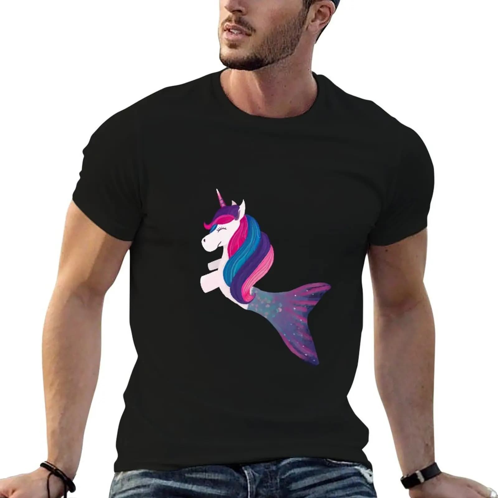 Mermicorn (pink) T-Shirt oversizeds oversized t shirt heavy weight t shirts for men