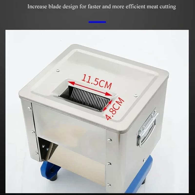 LXT Electric Meat Slicer Stainless Steel Blades Food Chopper Chipper Machine Meat Dice Cutting Machine