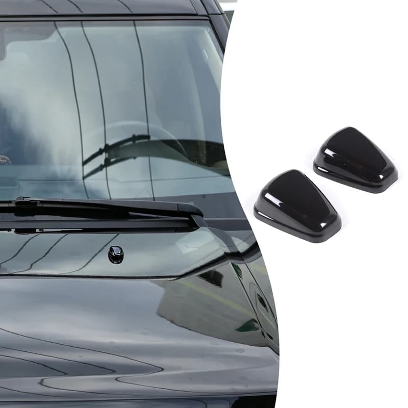 ABS Black For Land Rover Discovery 3 4 LR3 4 2004-2016 Car Wiper Nozzle Cover Decorative Sticker Car Protection Accessories
