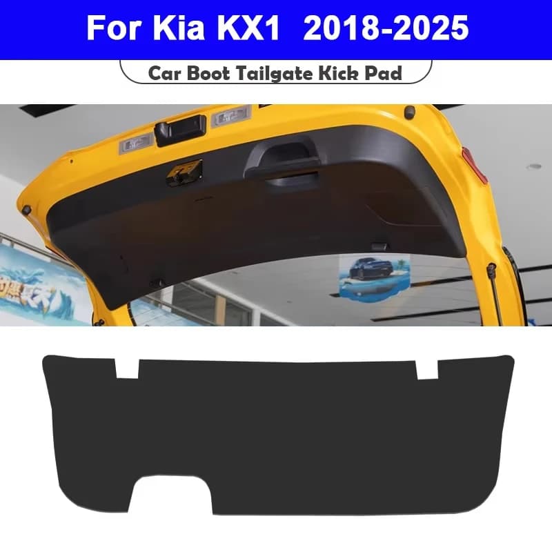 For Kia KX1 2018-2025 Trunk Tailgate Guard Pad Leather Rear Trunk Door Protective Car Anti-dirty Pad Interior Accessories