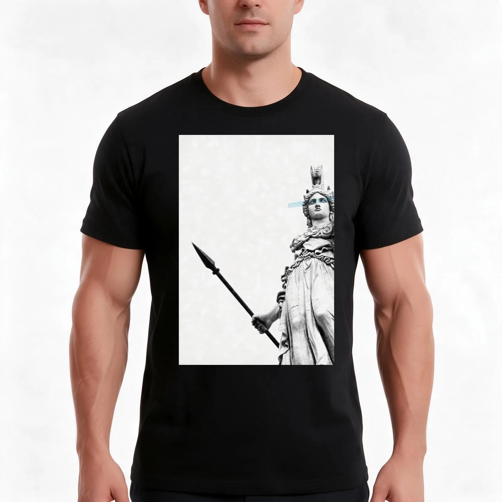 Athena the goddess of wisdom T-Shirt, Summer Casual Cotton Tee, Oversized Streetwear Tops, Vintage Graphic Print, 100% Cotton