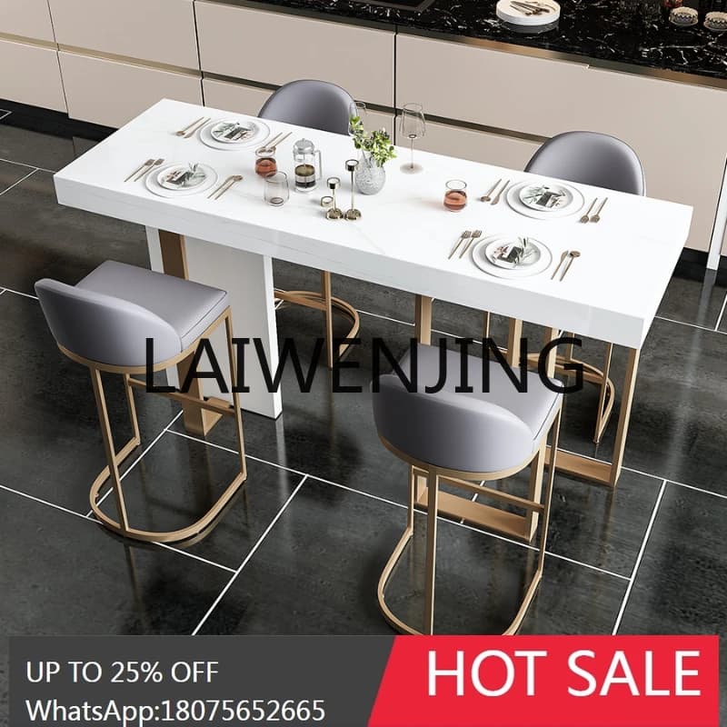 RWJ Home Balcony High-Leg Table and Chair Living Room Wall Bar Dining Table Integrated