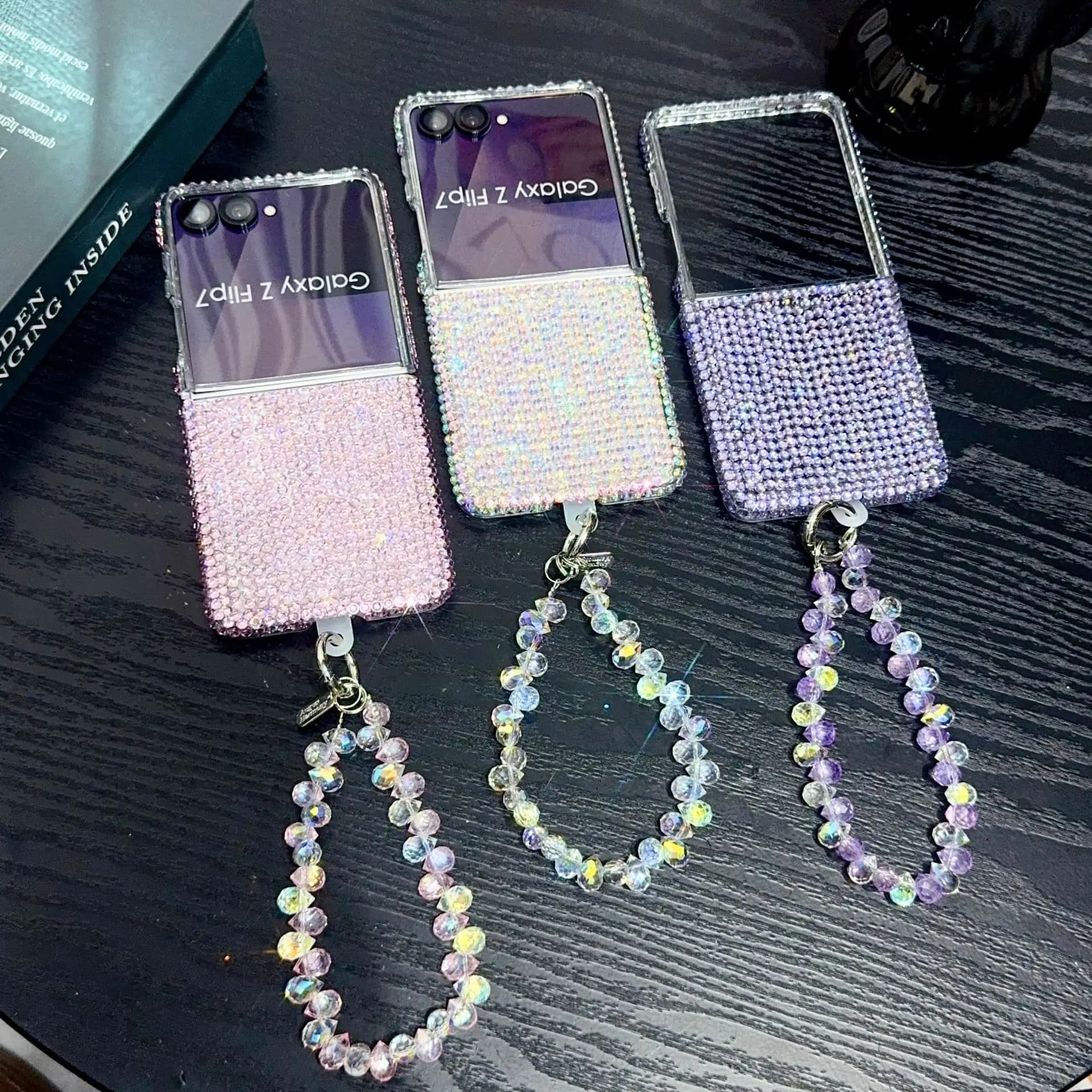 Creative Sparkling Diamond for Samsung Galaxy Z Fold 8 Z Flip 8 7 6 5 Protective Back Cover for ZFlip8 ZFlip6 ZFlip7 Case Shell