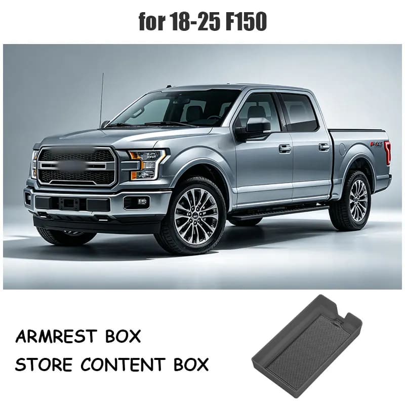 for 18-25 F150 central control storage box car mounted convenient dust-proof storage box interior supplies