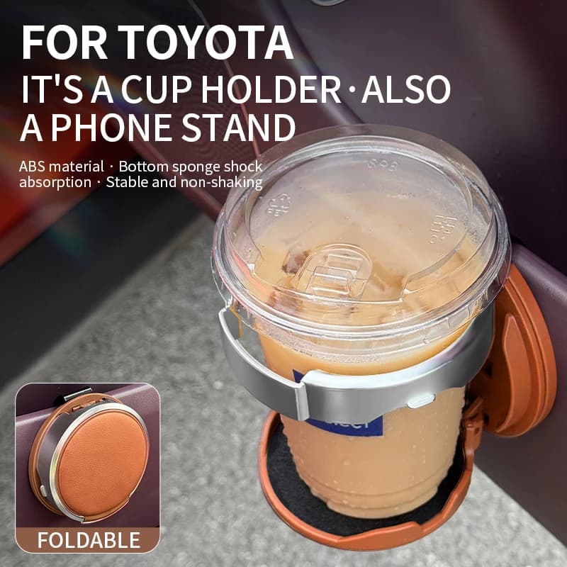 Car cup holder, portable door cup holder, foldable in-car drink holder, interior water bottle organizer, fits Toyota Vitz