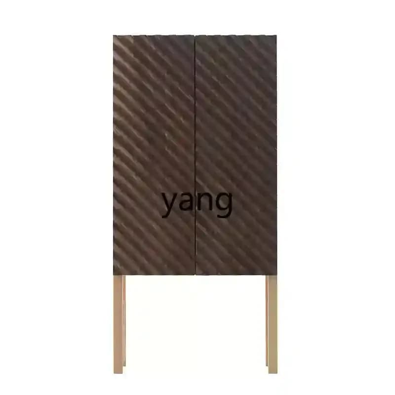 LH double door cabinet solid wood living room dining side storage wine cabinet simple design