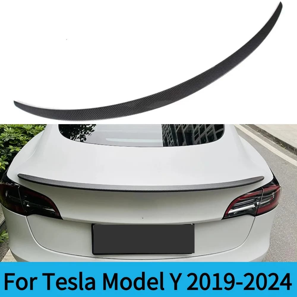 For  Tesla Model Y 2019-2024 ABS Rear Trunk Lip Spoiler Material Car Accessory Fit Rear Lip Spoiler