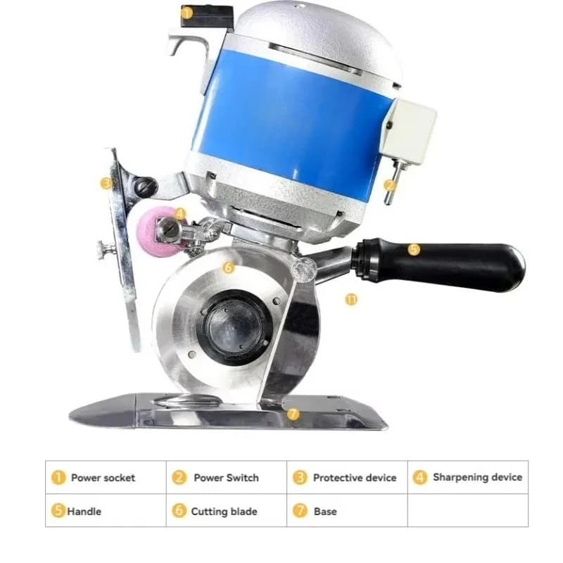 370W Fabric Cutting Machine Electric Scissors Shears Cloth Cutter Leather Cutting Tools Sewing Shear for Clothes